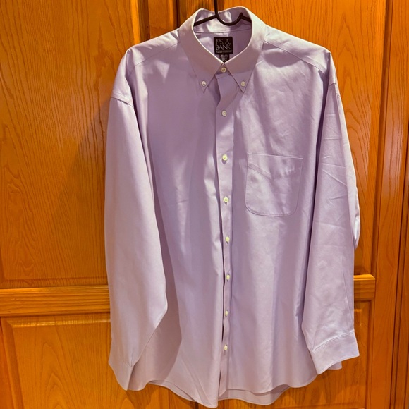 Jos. A. Bank Traveler’s Collection Button Down Lavender Shirt Size 16-1/2 - Picture 1 of 6